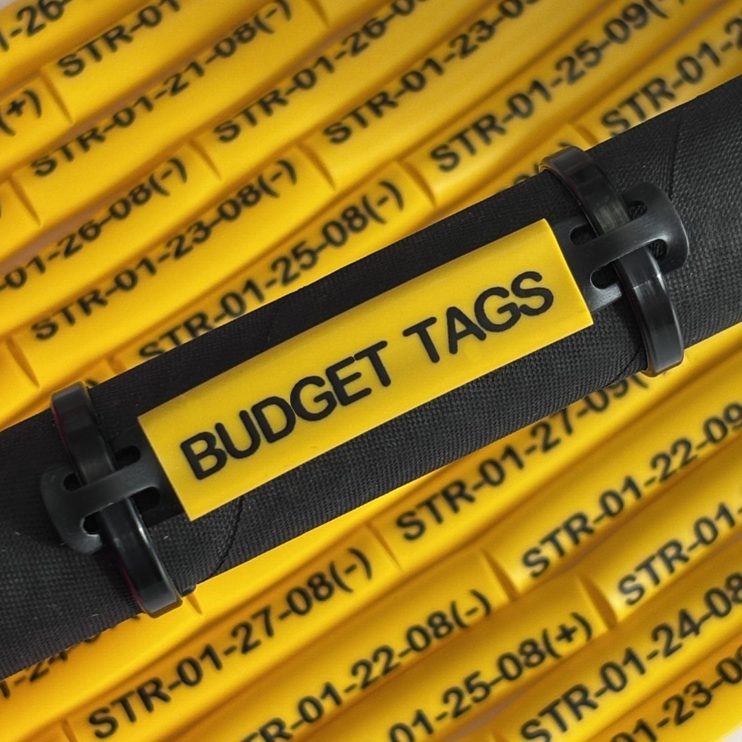 Yellow budget solar park tags