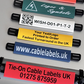 Carrier Cable Labels - Set of 150 Pcs Printed to Order