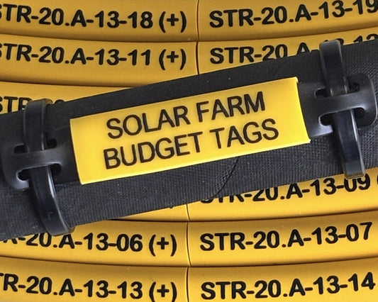 Budget Solar Park PVC Tags - Set of 150 Pcs Printed to Order