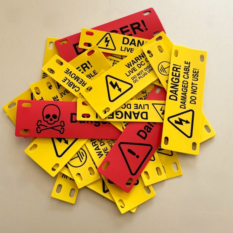 Warning Labele Electrical Warning Labels (150 Pcs) – Tie-On Cable Labels UK