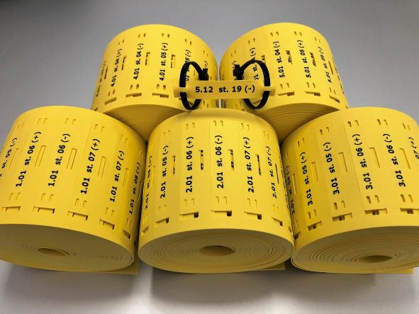 Tie-On Cable Labels - Reel of 150 Pcs Printed to Order